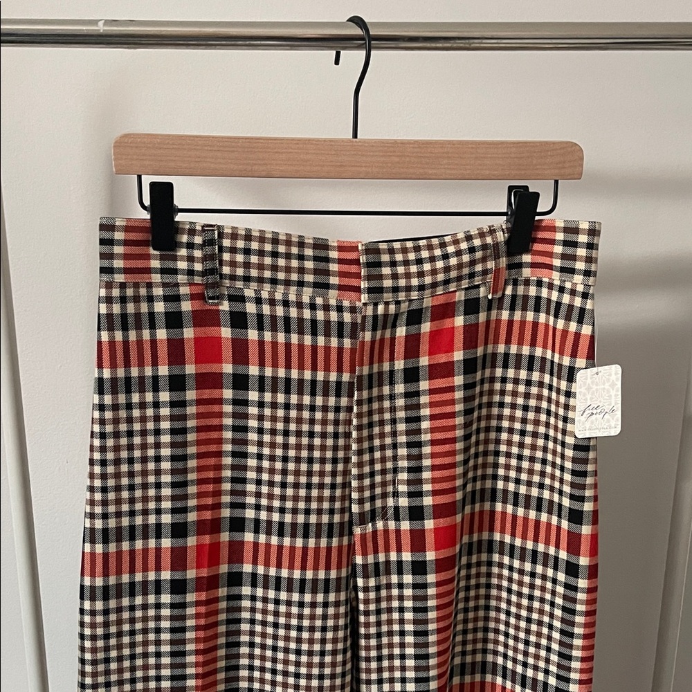 NWT Free People Plaid Jules Pants
